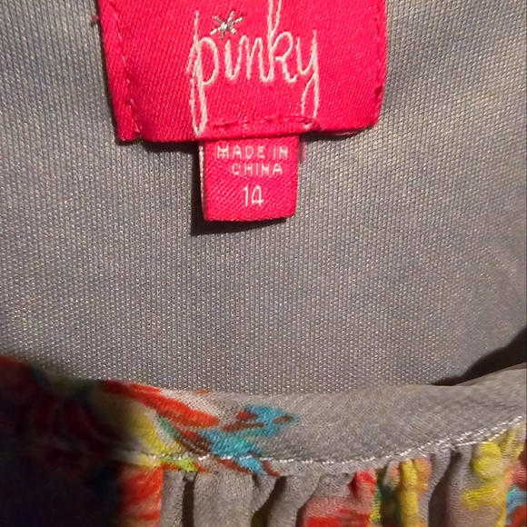 Pinky Girls Sleeveless, Spring Dress,  Size 14 - Picture 3 of 3